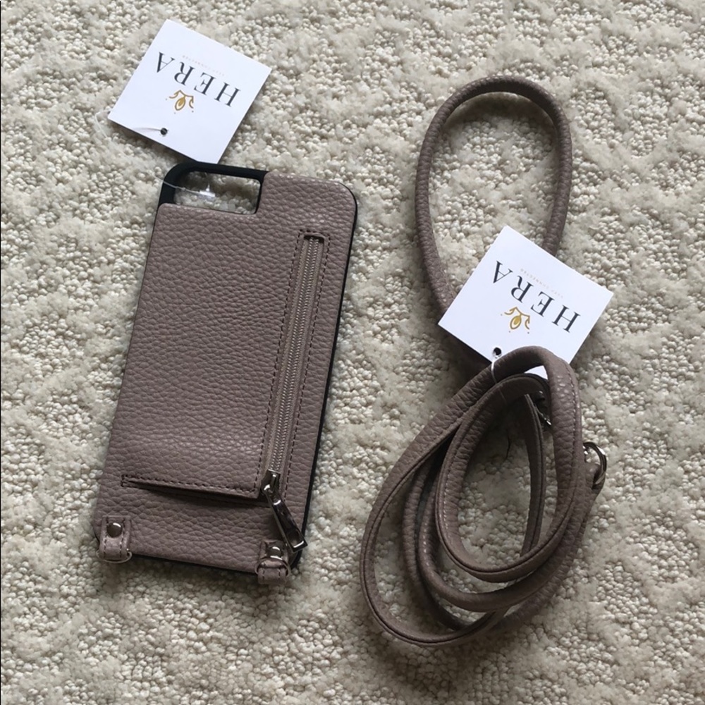 iPhone 6 Plus leather crossbody case